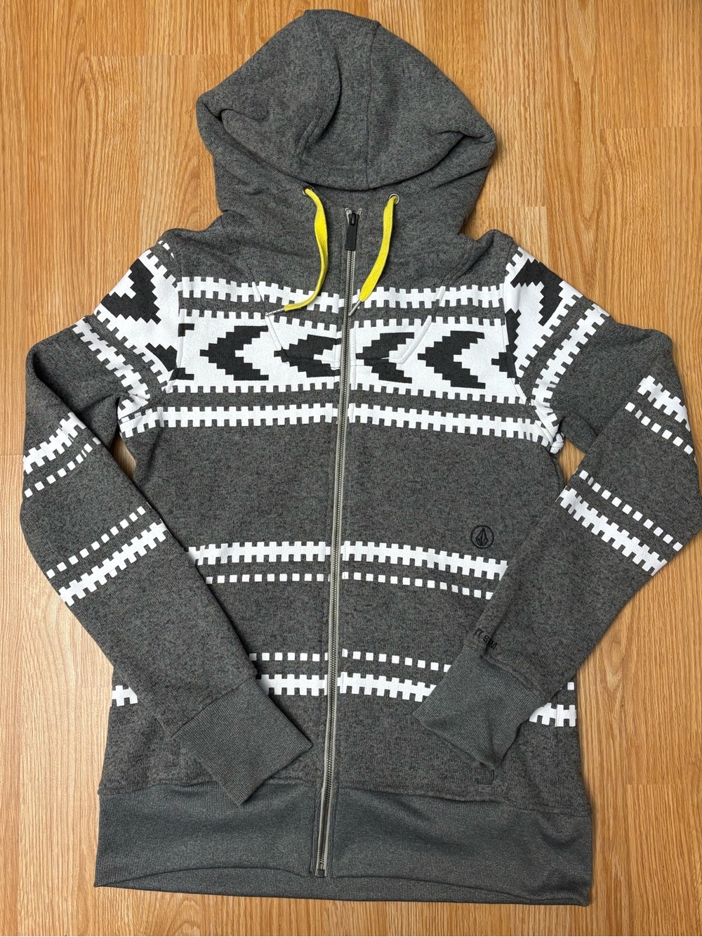 Volcom Grey Zip Up Hoodie
